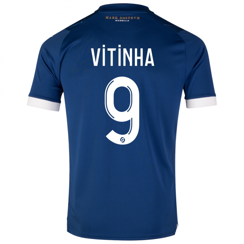 Niño Camiseta Vitinha #9 Azul Oscuro 2ª Equipación 2023/24 La Camisa Perú