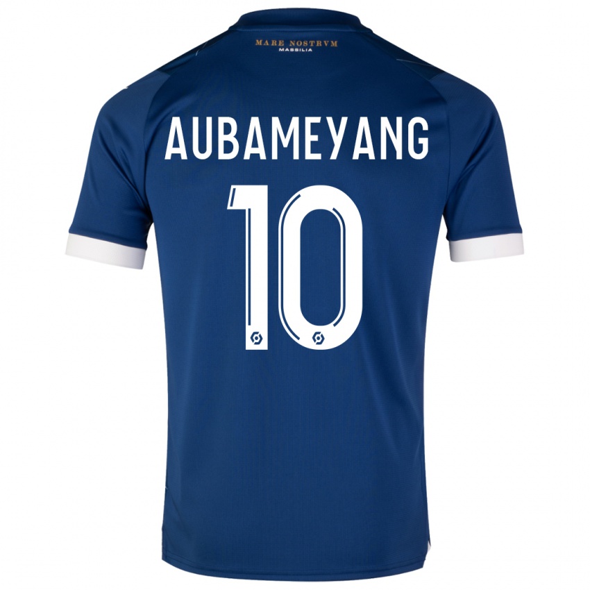 Niño Camiseta Pierre-Emerick Aubameyang #10 Azul Oscuro 2ª Equipación 2023/24 La Camisa Perú