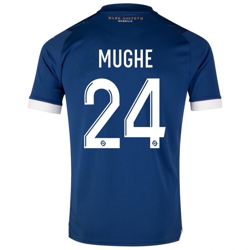 Niño Camiseta François Mughe #24 Azul Oscuro 2ª Equipación 2023/24 La Camisa Perú