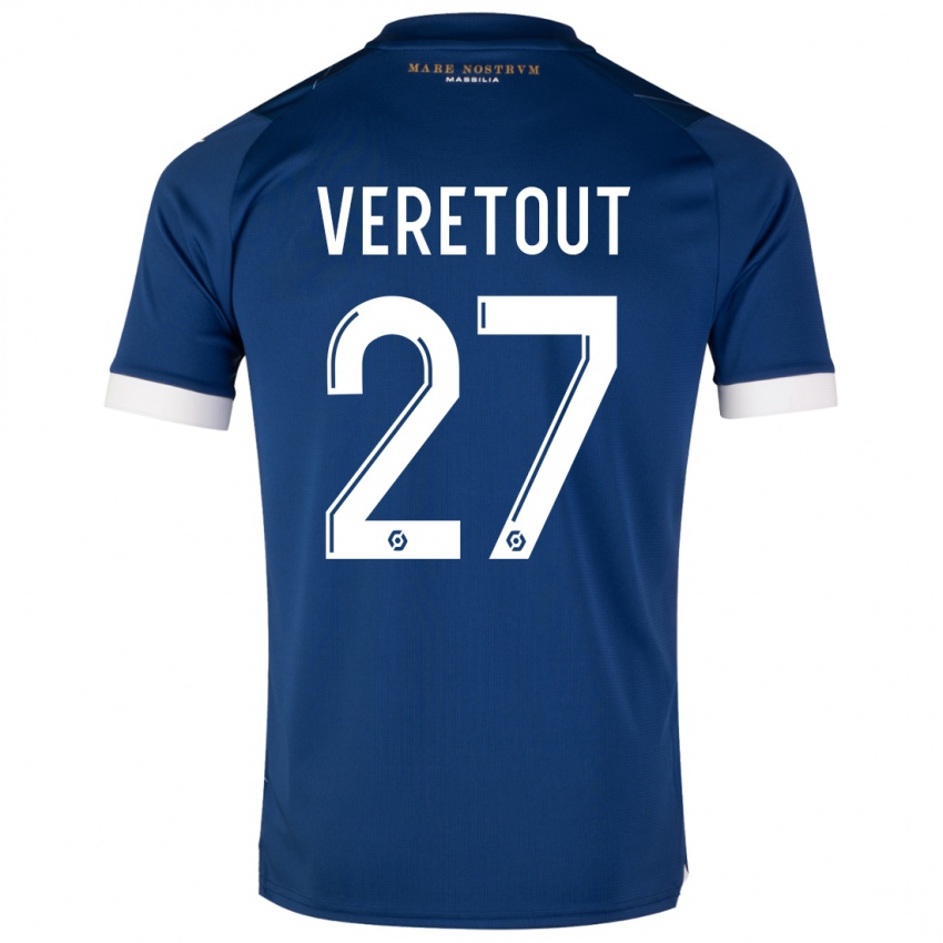 Niño Camiseta Jordan Veretout #27 Azul Oscuro 2ª Equipación 2023/24 La Camisa Perú