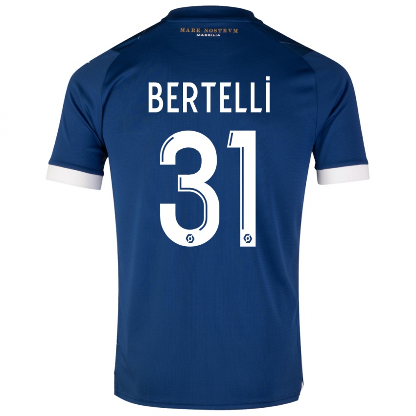 Niño Camiseta Ugo Bertelli #31 Azul Oscuro 2ª Equipación 2023/24 La Camisa Perú