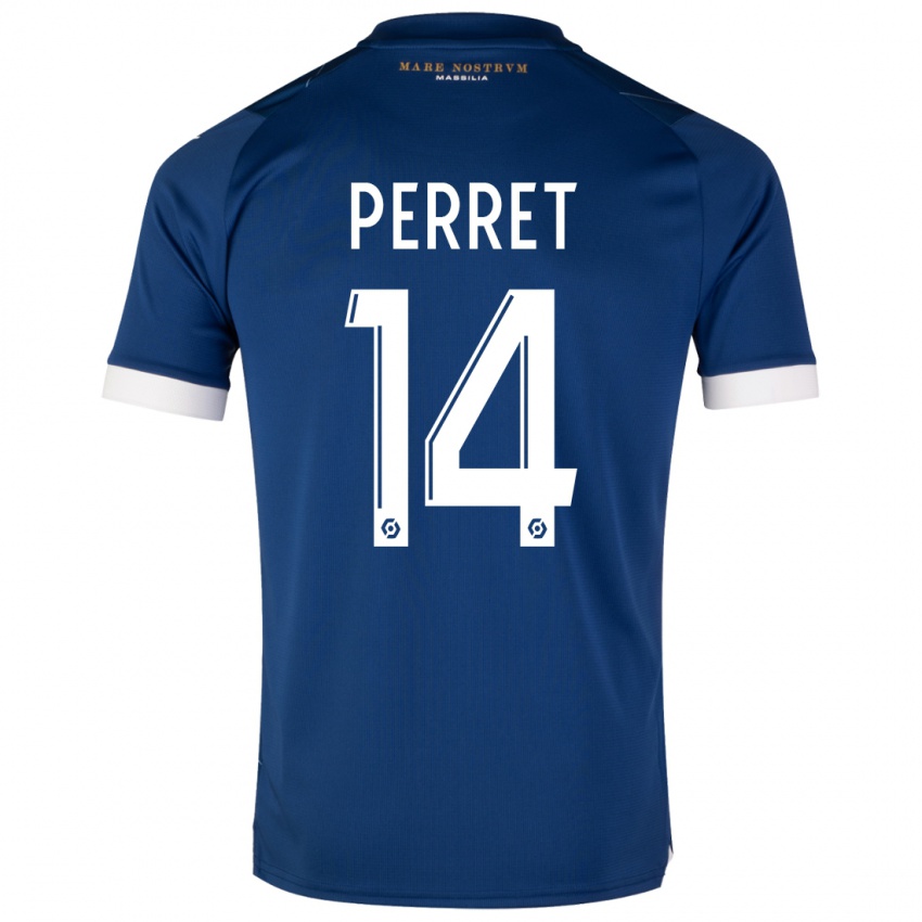 Niño Camiseta Jenny Perret #14 Azul Oscuro 2ª Equipación 2023/24 La Camisa Perú