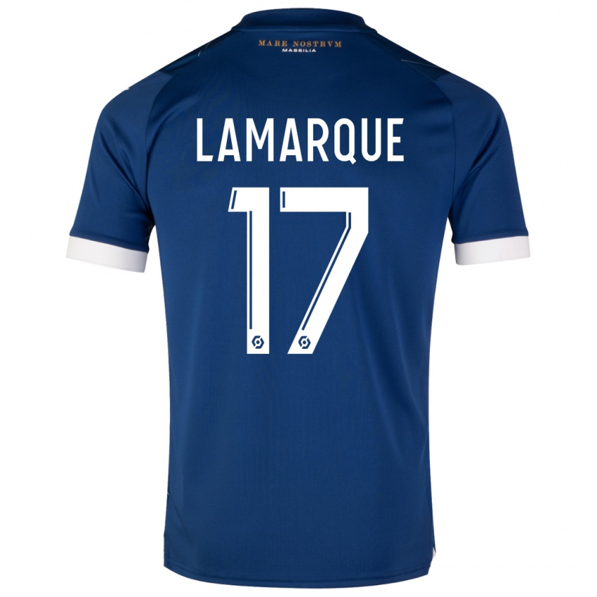 Niño Camiseta Alais Lamarque #17 Azul Oscuro 2ª Equipación 2023/24 La Camisa Perú