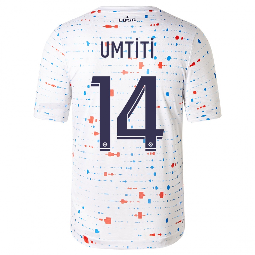 Niño Camiseta Samuel Umtiti #14 Blanco 2ª Equipación 2023/24 La Camisa Perú