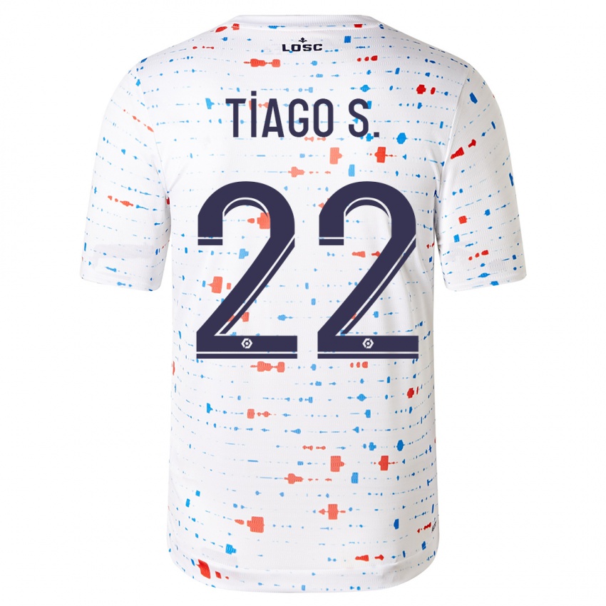 Niño Camiseta Tiago Santos #22 Blanco 2ª Equipación 2023/24 La Camisa Perú