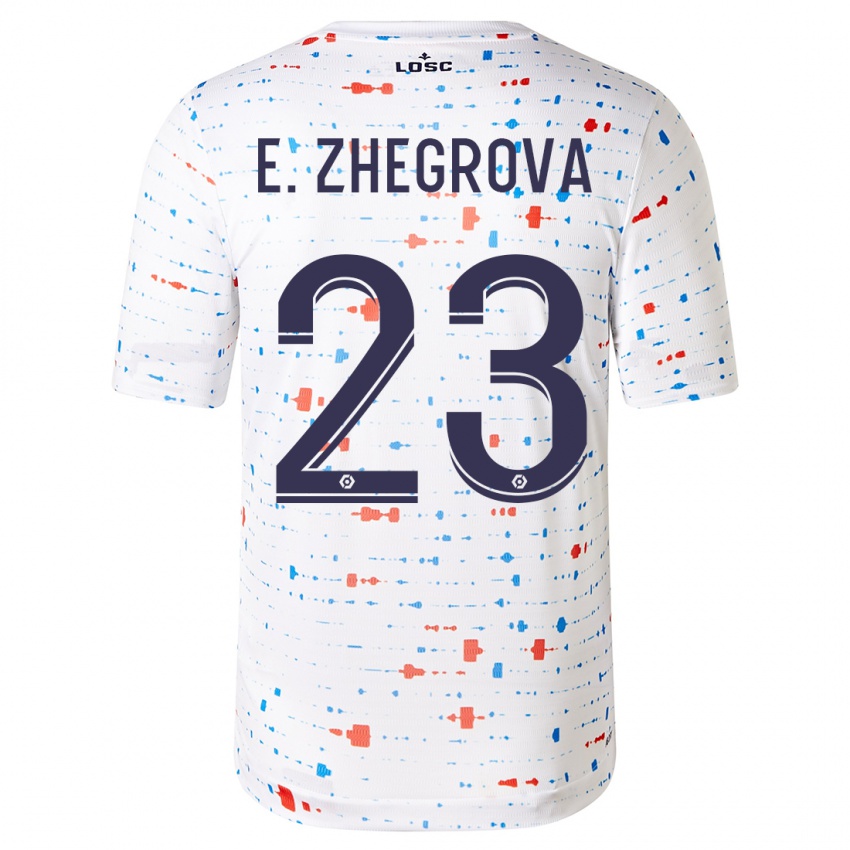 Niño Camiseta Edon Zhegrova #23 Blanco 2ª Equipación 2023/24 La Camisa Perú