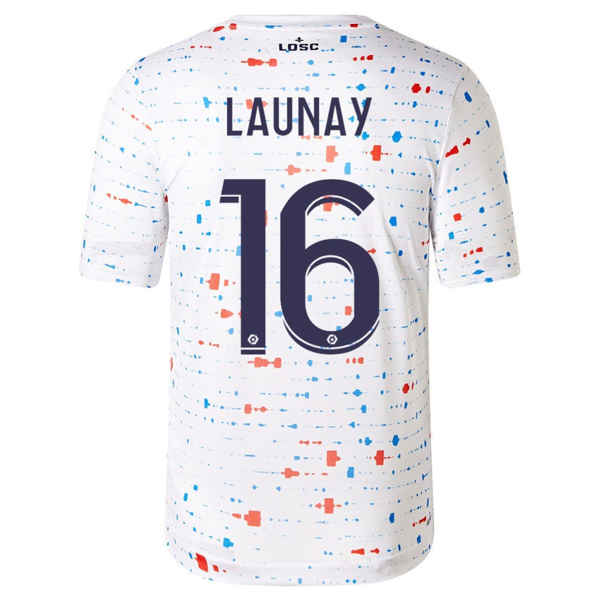 Niño Camiseta Elisa Launay #16 Blanco 2ª Equipación 2023/24 La Camisa Perú