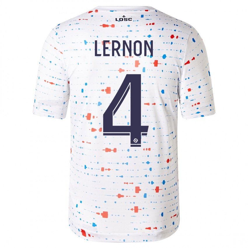 Niño Camiseta Jessica Lernon #4 Blanco 2ª Equipación 2023/24 La Camisa Perú