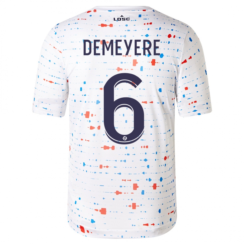 Niño Camiseta Silke Demeyere #6 Blanco 2ª Equipación 2023/24 La Camisa Perú