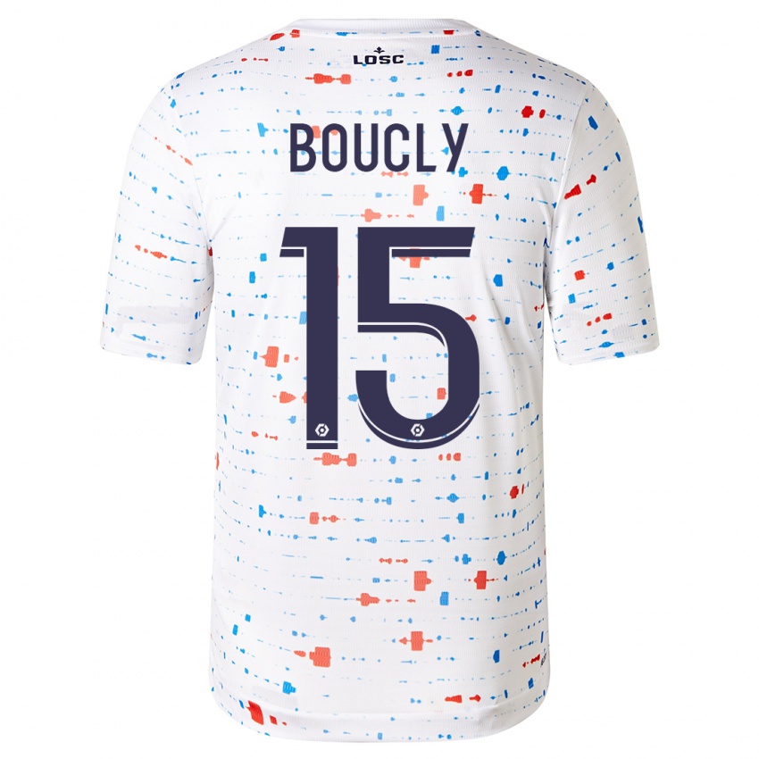 Niño Camiseta Maite Boucly #15 Blanco 2ª Equipación 2023/24 La Camisa Perú