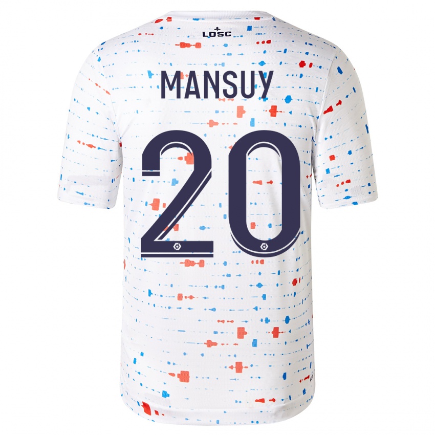 Niño Camiseta Heloise Mansuy #20 Blanco 2ª Equipación 2023/24 La Camisa Perú