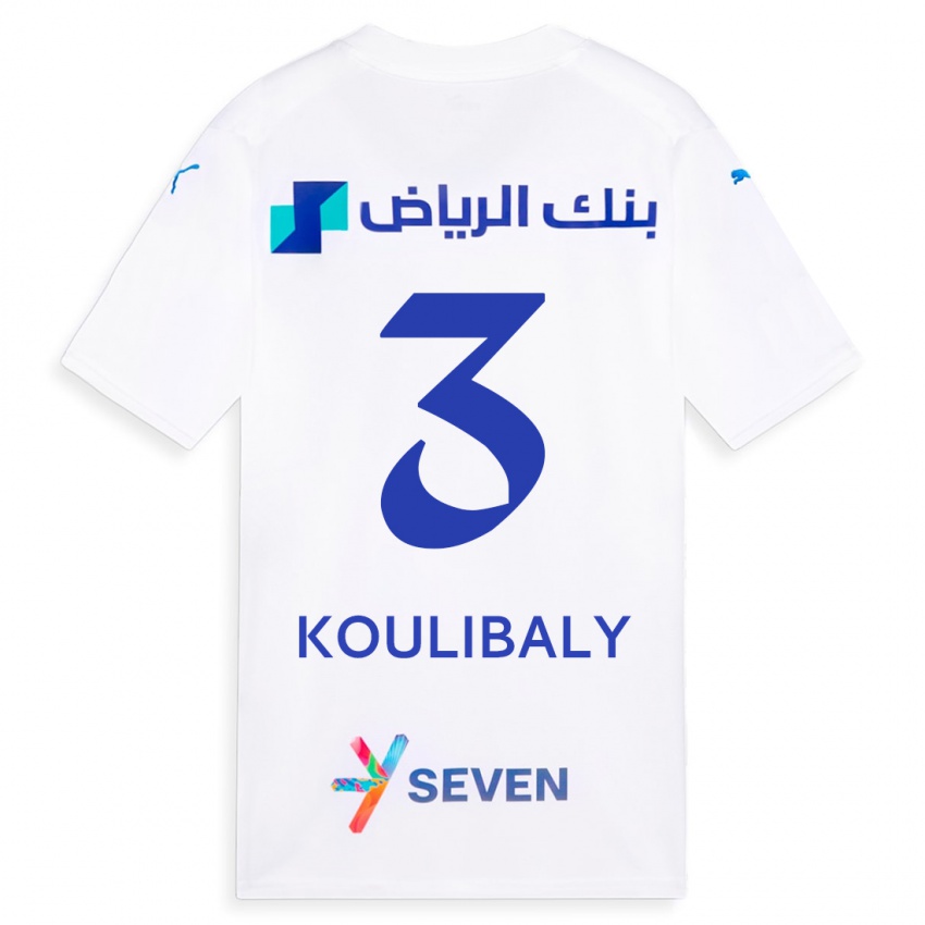 Niño Camiseta Kalidou Koulibaly #3 Blanco 2ª Equipación 2023/24 La Camisa Perú