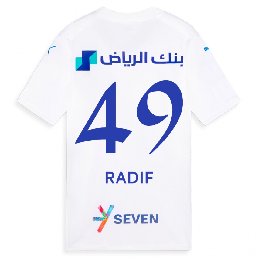 Niño Camiseta Abdullah Radif #49 Blanco 2ª Equipación 2023/24 La Camisa Perú