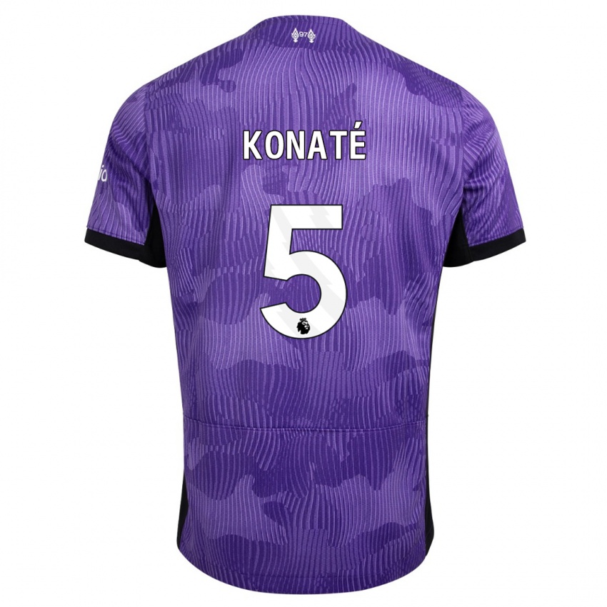 Niño Camiseta Ibrahima Konate #5 Púrpura Equipación Tercera 2023/24 La Camisa Perú