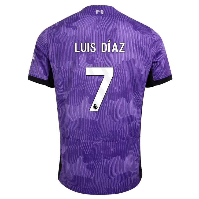 Niño Camiseta Luis Diaz #7 Púrpura Equipación Tercera 2023/24 La Camisa Perú