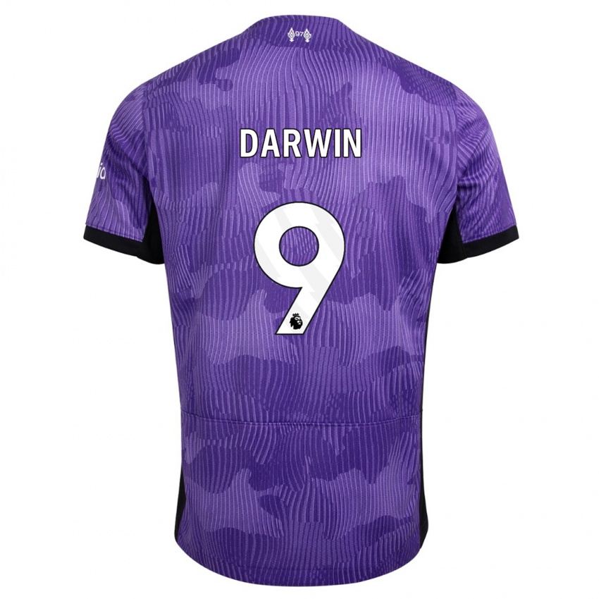 Niño Camiseta Darwin Nunez #9 Púrpura Equipación Tercera 2023/24 La Camisa Perú