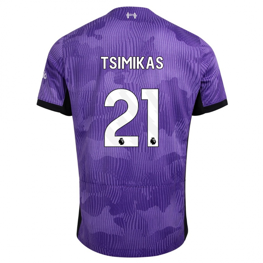 Niño Camiseta Konstantinos Tsimikas #21 Púrpura Equipación Tercera 2023/24 La Camisa Perú