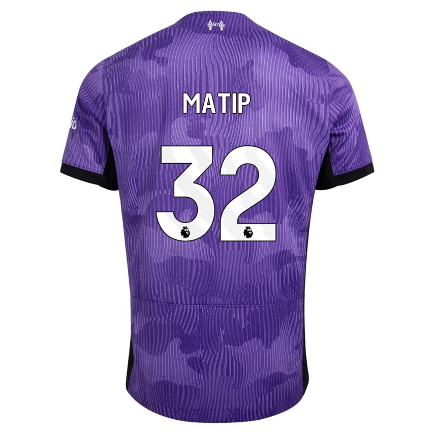 Niño Camiseta Joel Matip #32 Púrpura Equipación Tercera 2023/24 La Camisa Perú