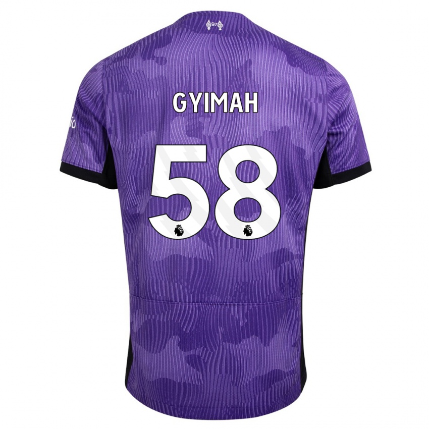 Niño Camiseta Francis Gyimah #58 Púrpura Equipación Tercera 2023/24 La Camisa Perú