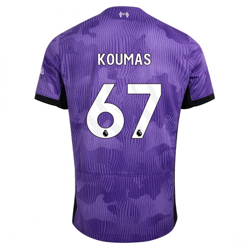 Niño Camiseta Lewis Koumas #67 Púrpura Equipación Tercera 2023/24 La Camisa Perú