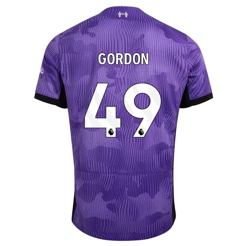 Niño Camiseta Kaide Gordon #49 Púrpura Equipación Tercera 2023/24 La Camisa Perú