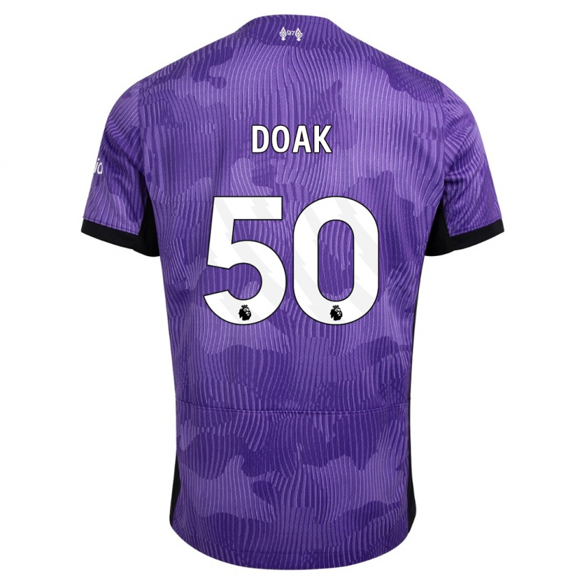 Niño Camiseta Ben Doak #50 Púrpura Equipación Tercera 2023/24 La Camisa Perú