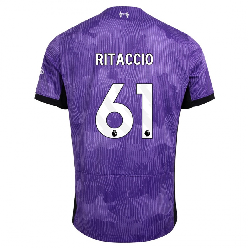 Niño Camiseta Matteo Ritaccio #61 Púrpura Equipación Tercera 2023/24 La Camisa Perú