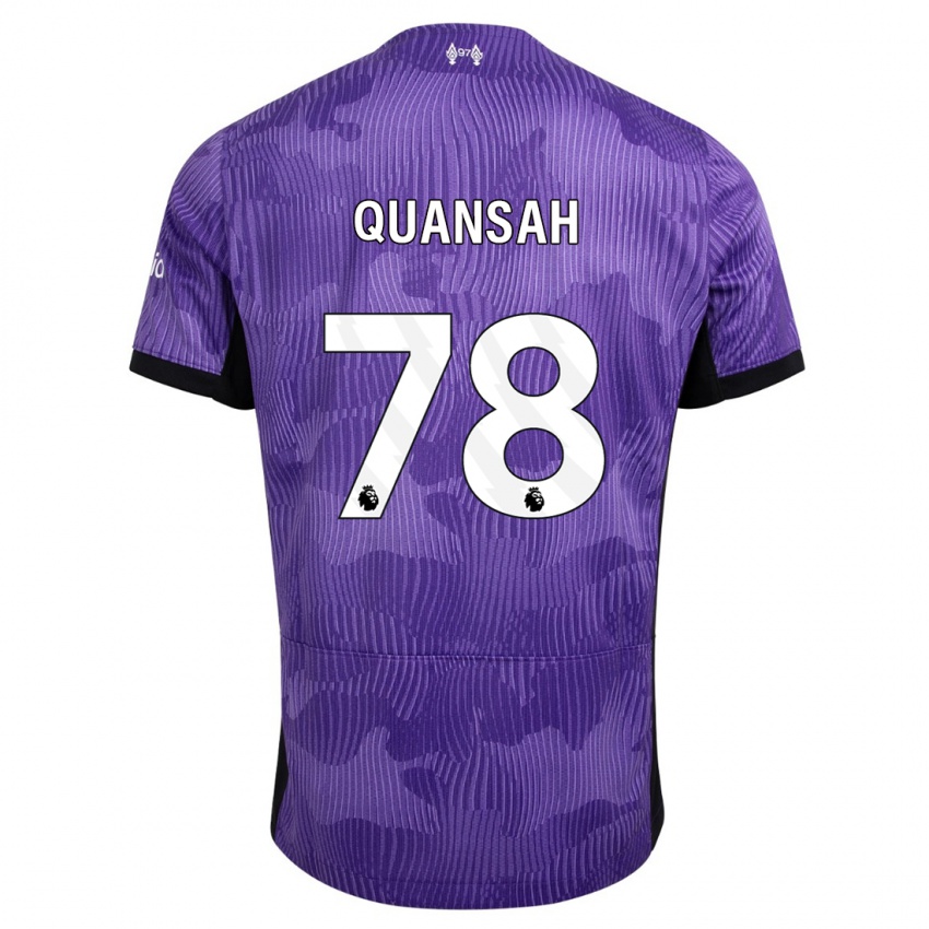 Niño Camiseta Jarell Quansah #78 Púrpura Equipación Tercera 2023/24 La Camisa Perú