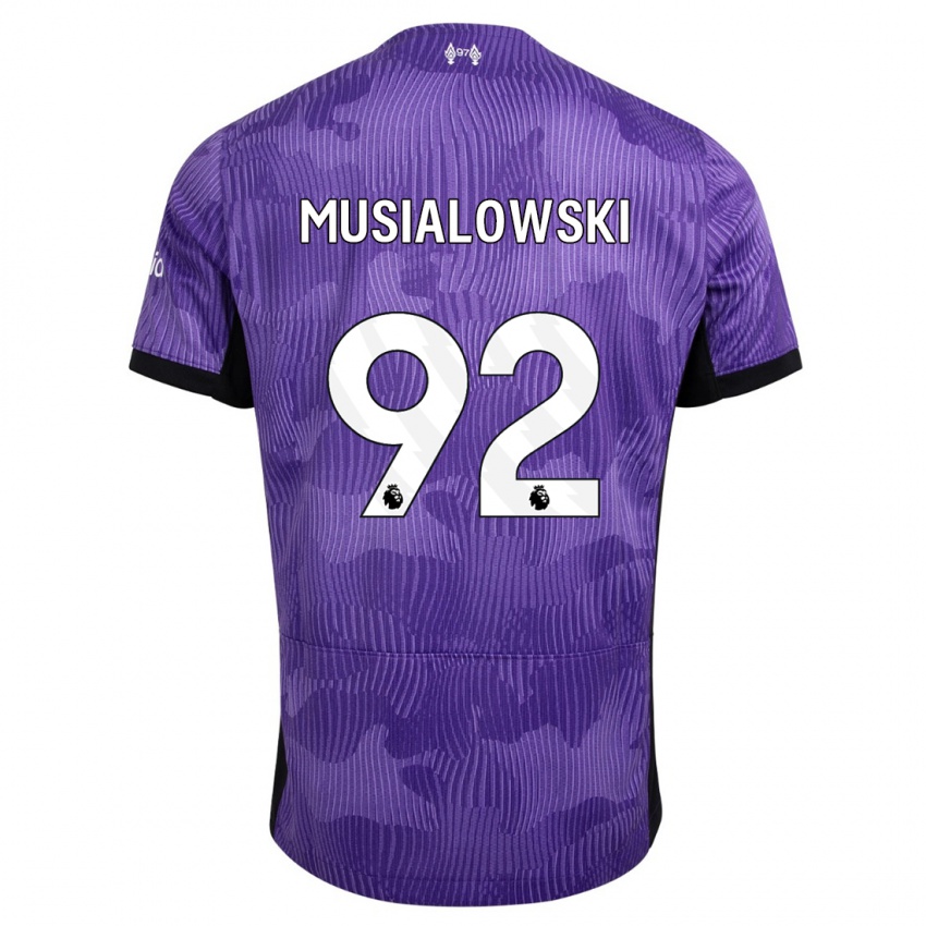 Niño Camiseta Mateusz Musialowski #92 Púrpura Equipación Tercera 2023/24 La Camisa Perú