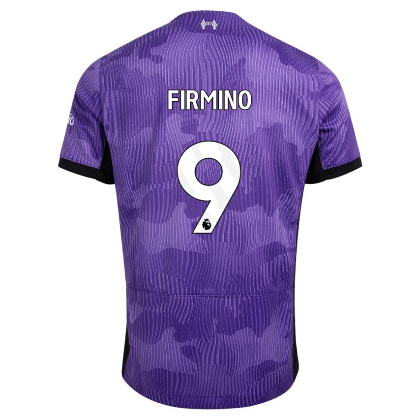 Niño Camiseta Roberto Firmino #9 Púrpura Equipación Tercera 2023/24 La Camisa Perú