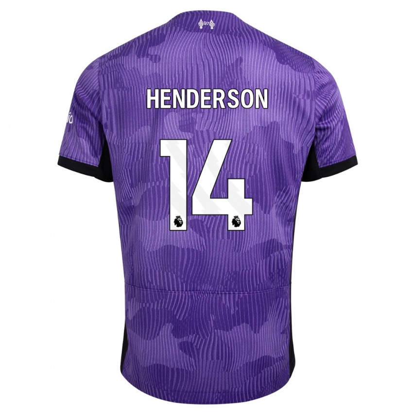 Niño Camiseta Henderson #14 Púrpura Equipación Tercera 2023/24 La Camisa Perú