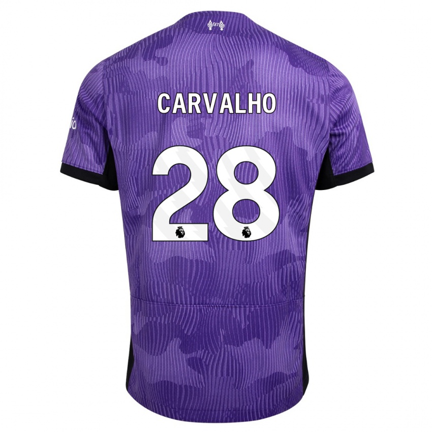 Niño Camiseta Fabio Carvalho #28 Púrpura Equipación Tercera 2023/24 La Camisa Perú