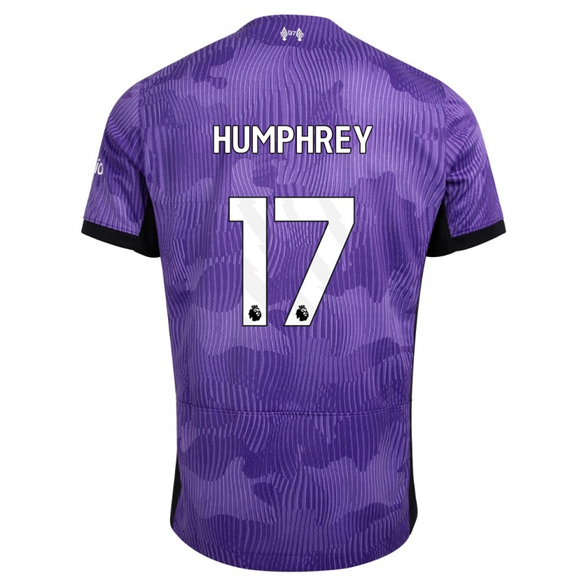 Niño Camiseta Carla Humphrey #17 Púrpura Equipación Tercera 2023/24 La Camisa Perú