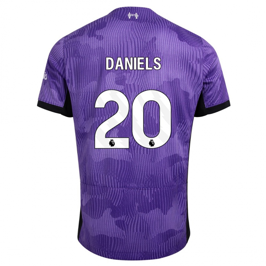 Niño Camiseta Yana Daniels #20 Púrpura Equipación Tercera 2023/24 La Camisa Perú