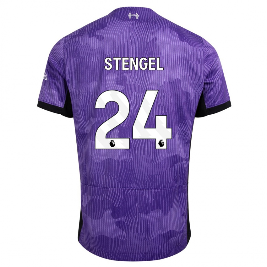 Niño Camiseta Katie Stengel #24 Púrpura Equipación Tercera 2023/24 La Camisa Perú