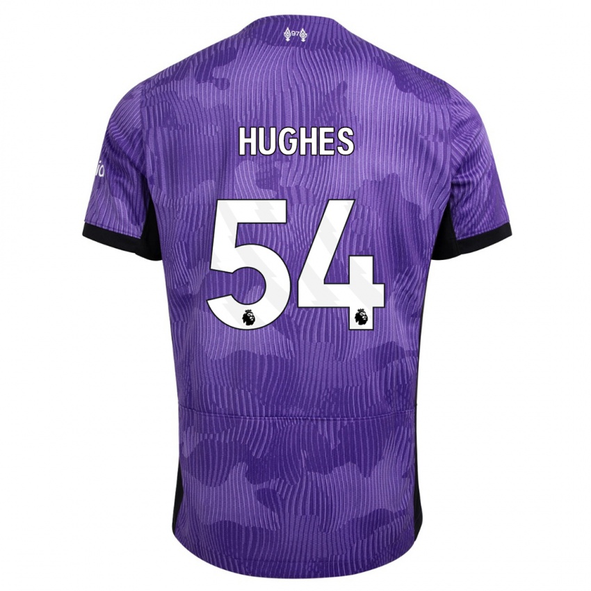 Niño Camiseta Liam Hughes #54 Púrpura Equipación Tercera 2023/24 La Camisa Perú