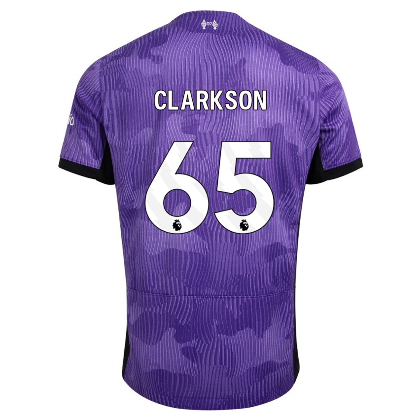 Niño Camiseta Leighton Clarkson #65 Púrpura Equipación Tercera 2023/24 La Camisa Perú