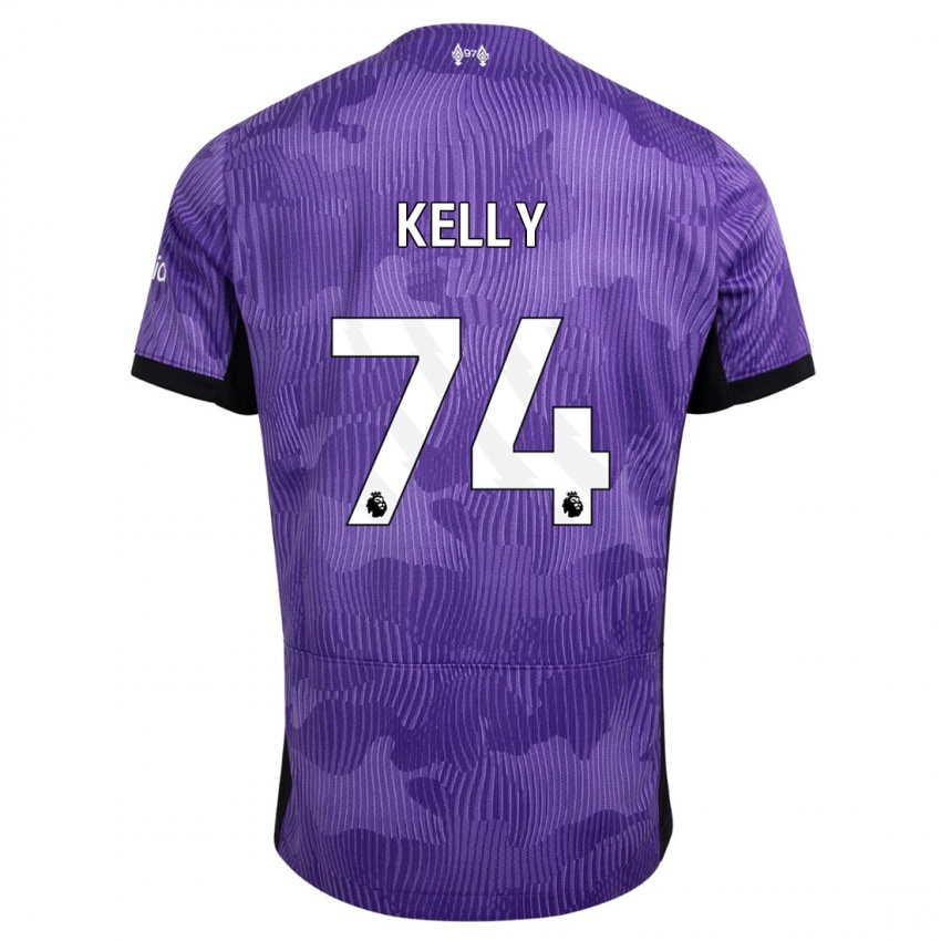 Niño Camiseta Oscar Kelly #74 Púrpura Equipación Tercera 2023/24 La Camisa Perú