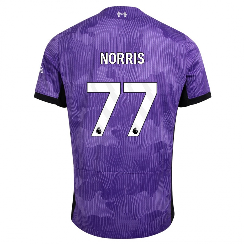 Niño Camiseta James Norris #77 Púrpura Equipación Tercera 2023/24 La Camisa Perú