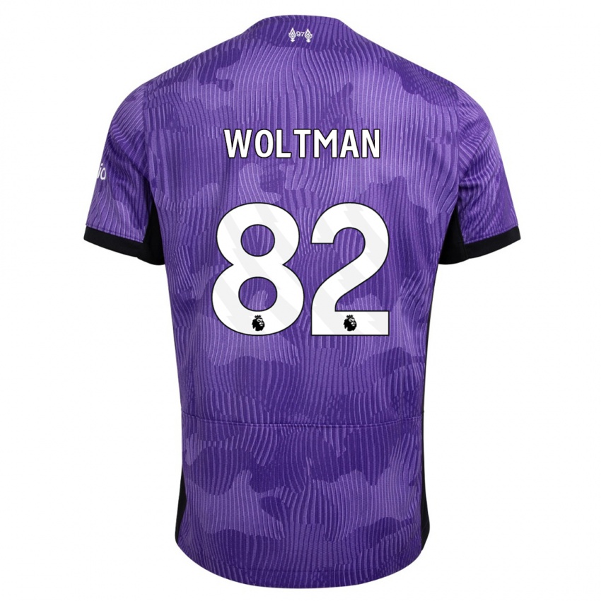 Niño Camiseta Max Woltman #82 Púrpura Equipación Tercera 2023/24 La Camisa Perú