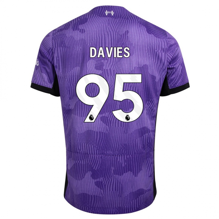 Niño Camiseta Harvey Davies #95 Púrpura Equipación Tercera 2023/24 La Camisa Perú