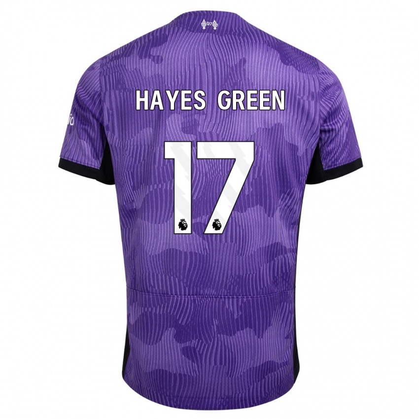 Niño Camiseta Charlie Hayes-Green #17 Púrpura Equipación Tercera 2023/24 La Camisa Perú