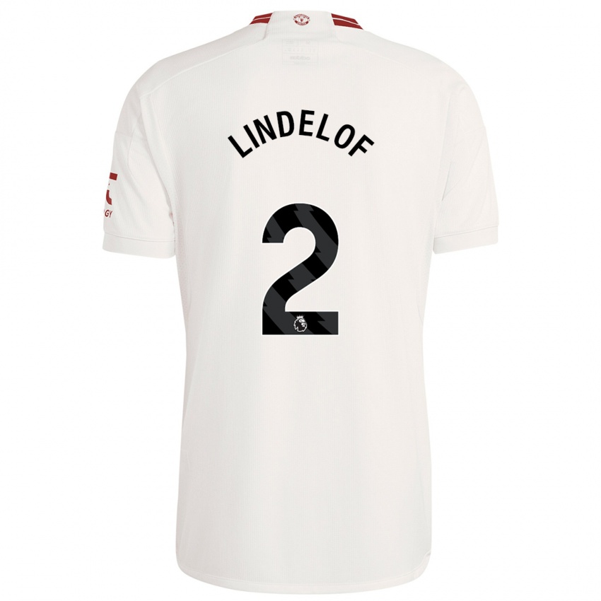 Niño Camiseta Victor Lindelof #2 Blanco Equipación Tercera 2023/24 La Camisa Perú