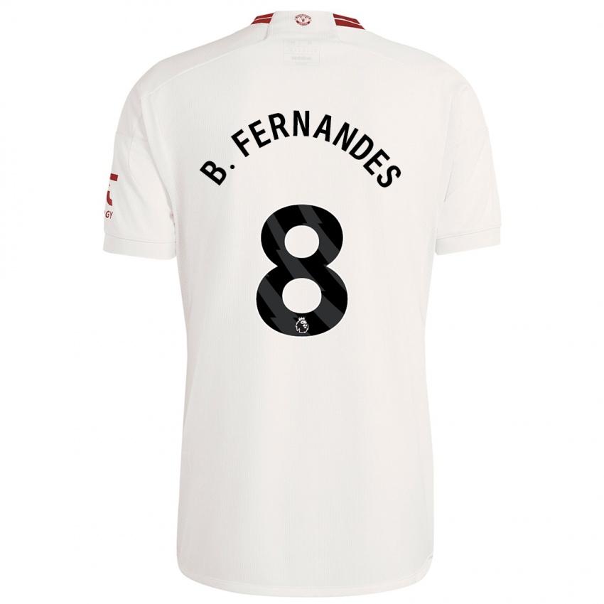 Niño Camiseta Bruno Fernandes #8 Blanco Equipación Tercera 2023/24 La Camisa Perú