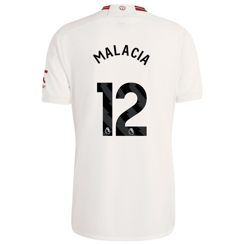 Niño Camiseta Tyrell Malacia #12 Blanco Equipación Tercera 2023/24 La Camisa Perú