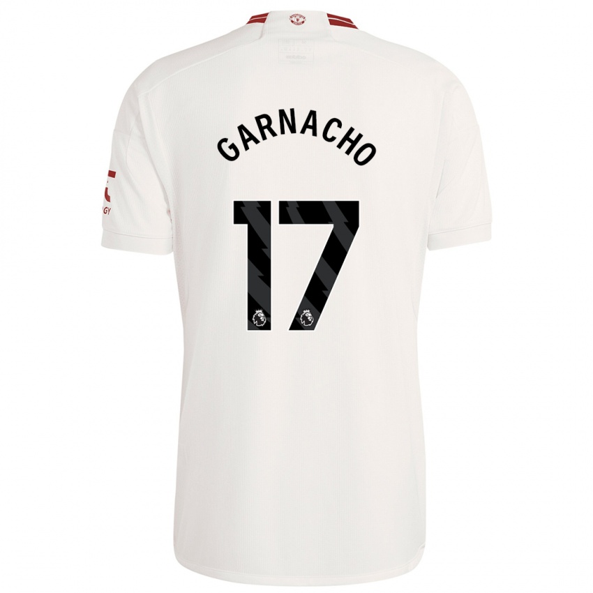 Niño Camiseta Alejandro Garnacho #17 Blanco Equipación Tercera 2023/24 La Camisa Perú