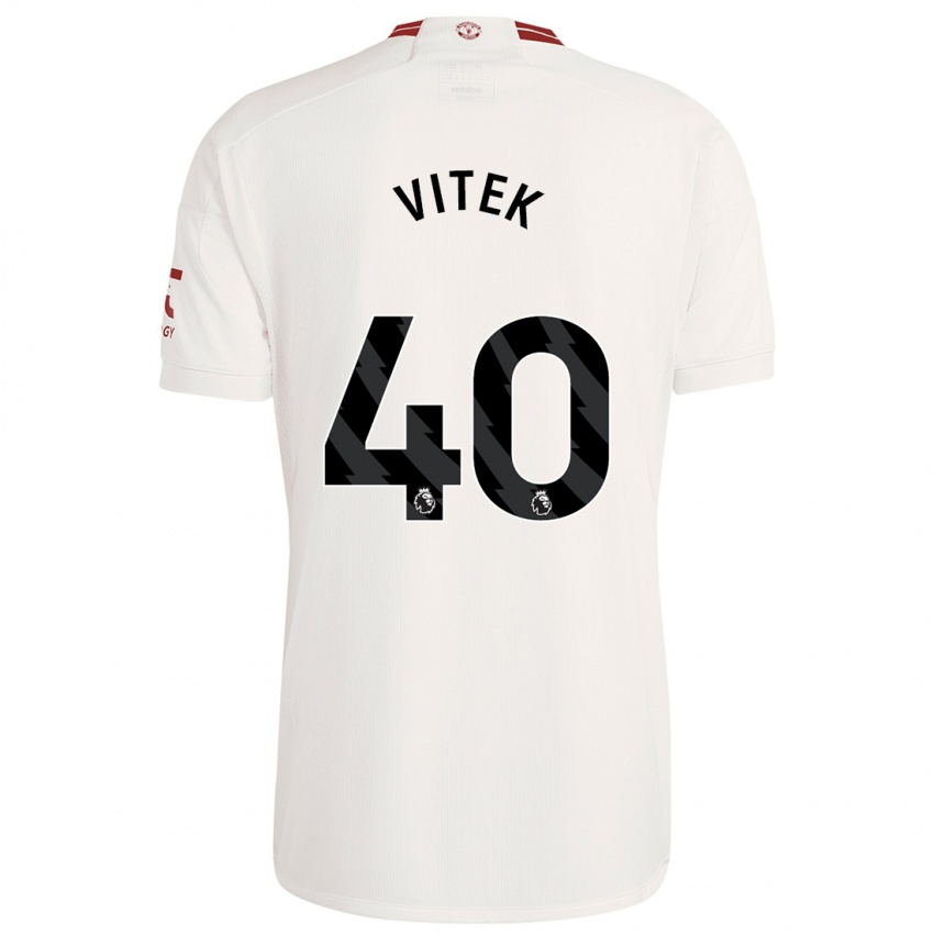 Niño Camiseta Radek Vitek #40 Blanco Equipación Tercera 2023/24 La Camisa Perú