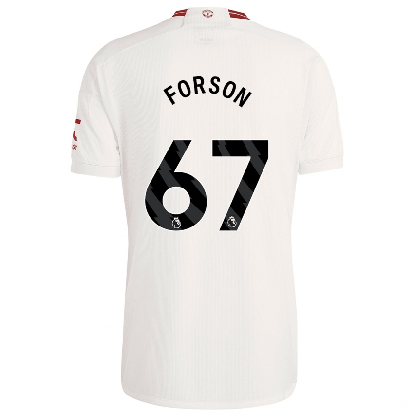 Niño Camiseta Omari Forson #67 Blanco Equipación Tercera 2023/24 La Camisa Perú