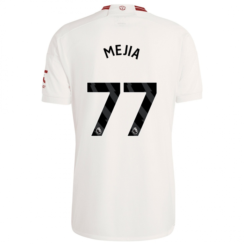 Niño Camiseta Mateo Mejia #77 Blanco Equipación Tercera 2023/24 La Camisa Perú