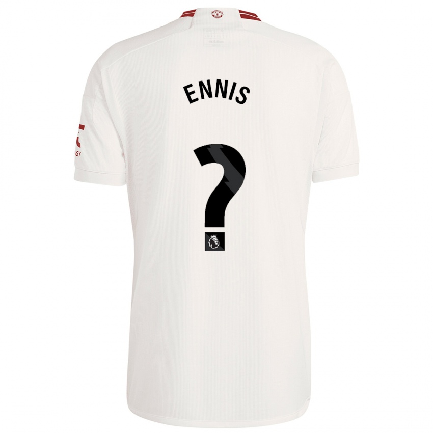 Niño Camiseta Ethan Ennis #0 Blanco Equipación Tercera 2023/24 La Camisa Perú